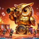 Gioca nei migliori casino non AAMS con macchine e giochi scintillanti in un'illustrazione vivace.