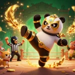 Experience thrilling gameplay at xx88 with a panda wrestler and energetic spectators in vibrant 3D.