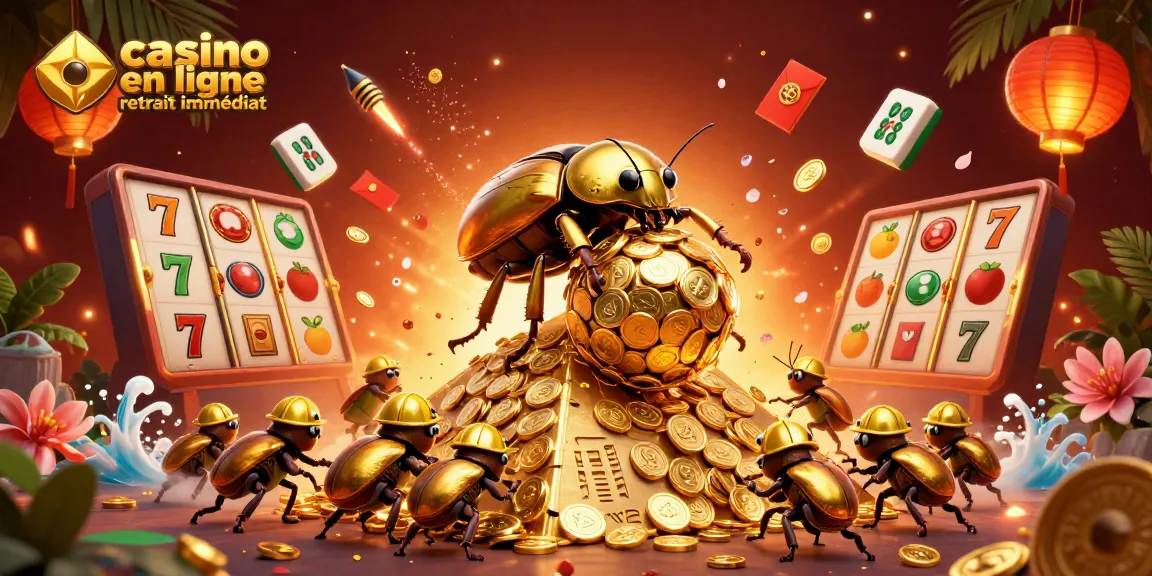 Profitez des jeux sur le casino en ligne retrait immédiat avec des symboles chanceux et des éléments de poker.