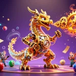 Gagnez avec le casino en ligne, découvrez une illustration dynamique de jeux de hasard.