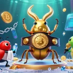 Jouer dans un casino en ligne avec une scène de compétition colorée d'insectes caricaturés.