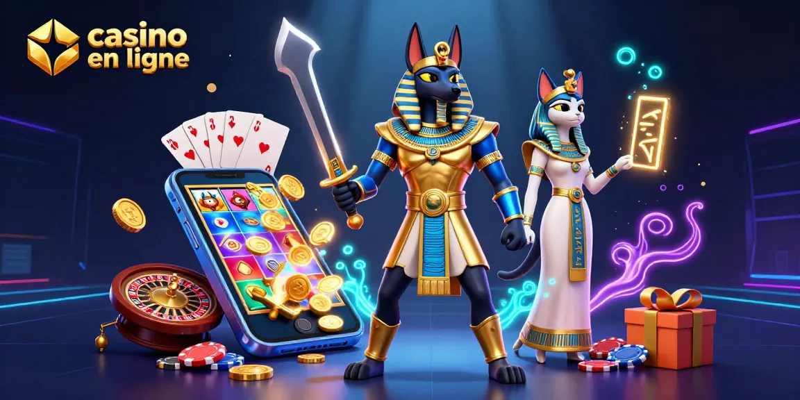 Jouez avec des personnages égyptiens dans un casino en ligne vibrant et dynamique, essentiel pour les amateurs de jeux.
