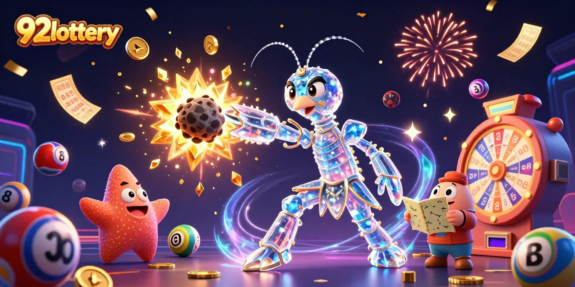 Play the lottery with 92lottery as colorful balls and confetti rain down in this exciting scene.