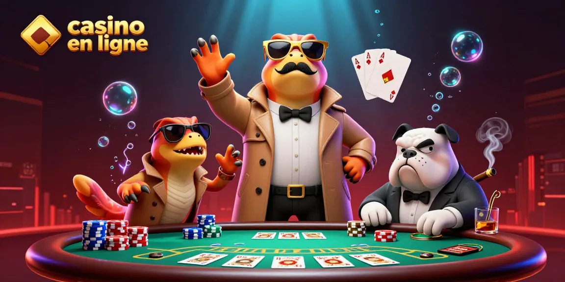 Illustration mettant en scène des raptors déguisés essayant d'entrer dans un salon VIP de casino en ligne.