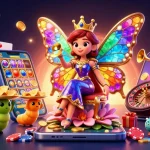 Profitez des jeux de casino en ligne avec une reine papillon fantastique et des jetons d'or