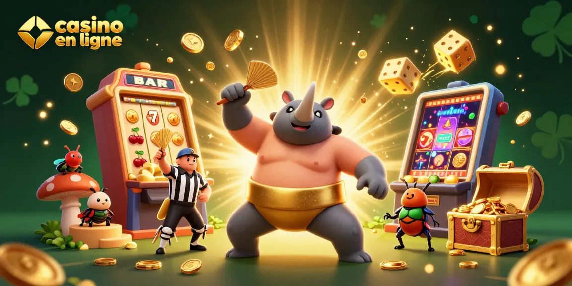 Les personnages du casino en ligne présentent des scènes et des explosions de gains riches en couleurs.