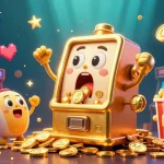 Machine à sous en ligne captivante avec un jackpot, jeux de machines à sous et éclats dorés.