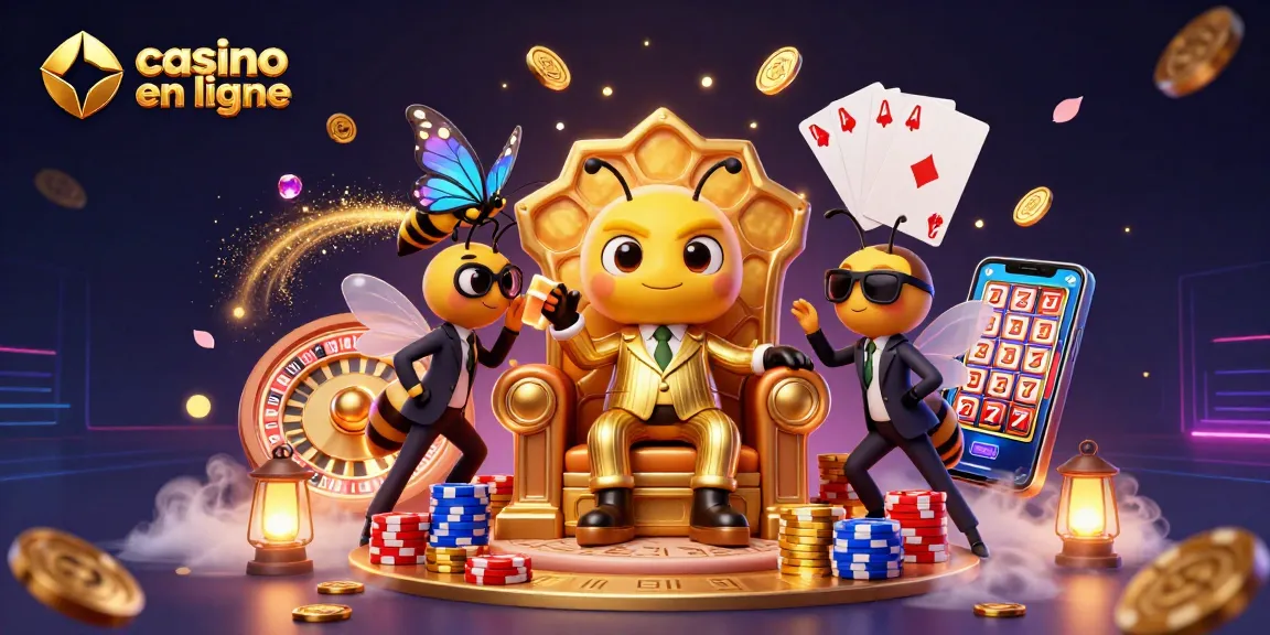 Le casino en ligne propose une scène dynamique avec un boss abeille et des éléments de jeux captivants.