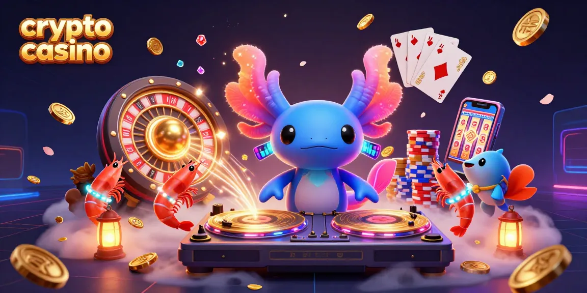 Gioca nel crypto casino con fantastici premi in criptovalute e un DJ axolotl funky.
