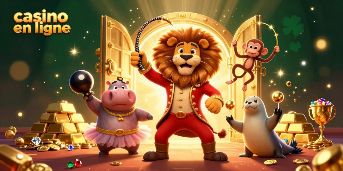 Jouez au casino en ligne avec le lion renommé, le hippo en tutu et des joyaux brillants