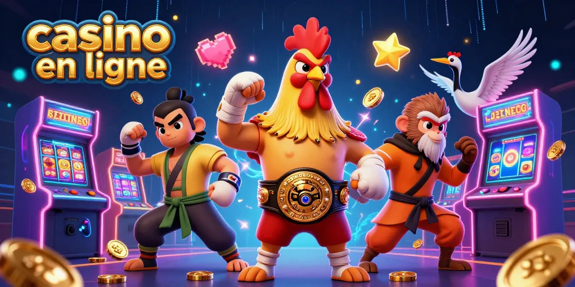 Jouer à des jeux de casino en ligne avec un poulet Muay Thai et un singe Shaolin