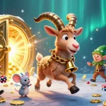 Découvrez le casino en ligne avec le Krampus et des gremlins dans une scène de frénésie festive.
