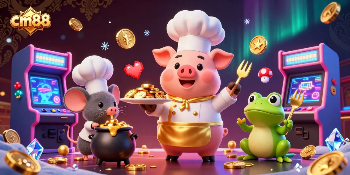 Spin to win at cm88 with colorful game machines and charming casino characters.