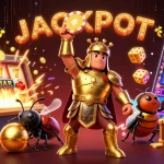 Profitez de l'expérience festive du casino en ligne avec une illustration dynamique captivante.