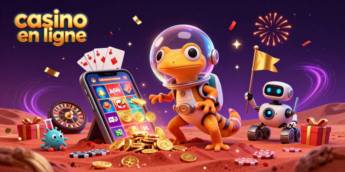 Découvrez le casino en ligne avec des jeux captivants, un gecko martien à l'aventure.