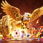 Casino en ligne : Illustrant des éléments de jeu captivants et dynamiques au cœur d'un univers enchanté.
