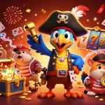Jouez dans un casino en ligne avec un pirate et ses compagnons explorant des trésors.