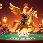 Vivez l'excitation du casino en ligne avec cet illustration dynamique de personnages et jeux.
