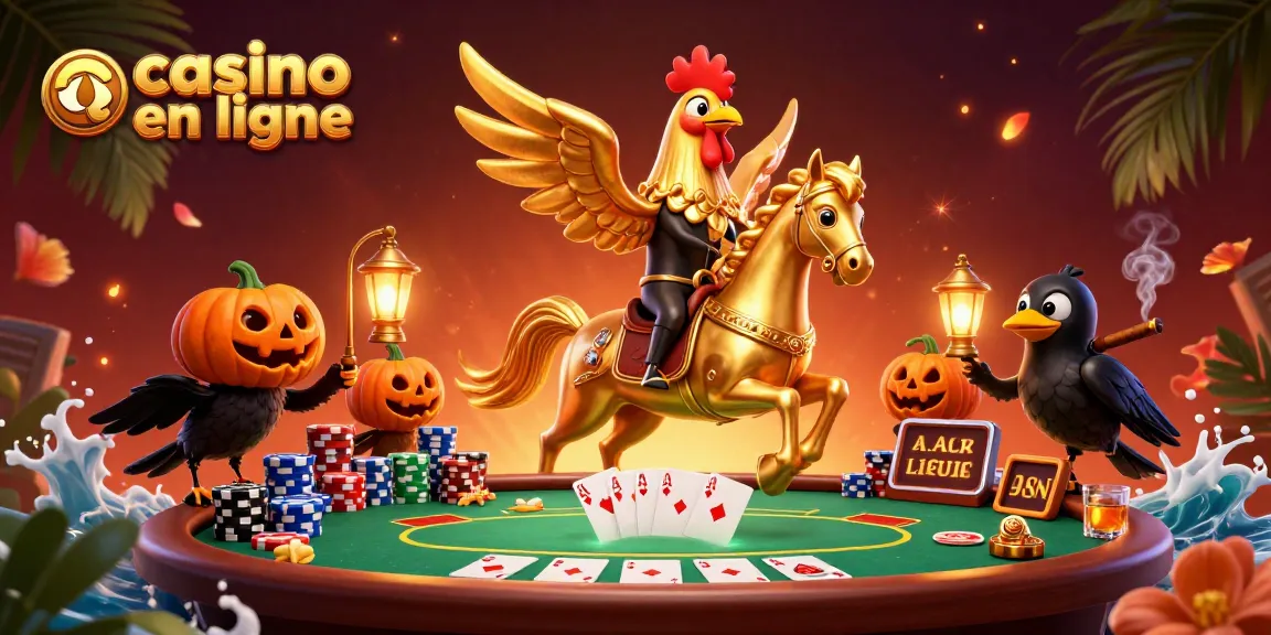 Vivez l'excitation du casino en ligne avec cet illustration dynamique de personnages et jeux.