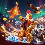 Plongez dans l'univers du casino en ligne avec un événement festif, où un coq guerrier et ses compagnons brillent.