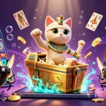 Plongée dans le monde des jeux avec un casino en ligne captivant et un chat mumie égyptien.
