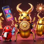 Visualisez l’univers captivant du casino en ligne avec des personnages animés et des éléments de jackpot scintillants.