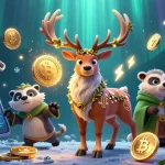 Les joueurs de casino en ligne observent des symboles de machines à sous pendant qu'un druide stag anime le tout.