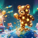 Émerveillez-vous devant un univers de casino en ligne avec des personnages animés attrapant des pièces d'or.